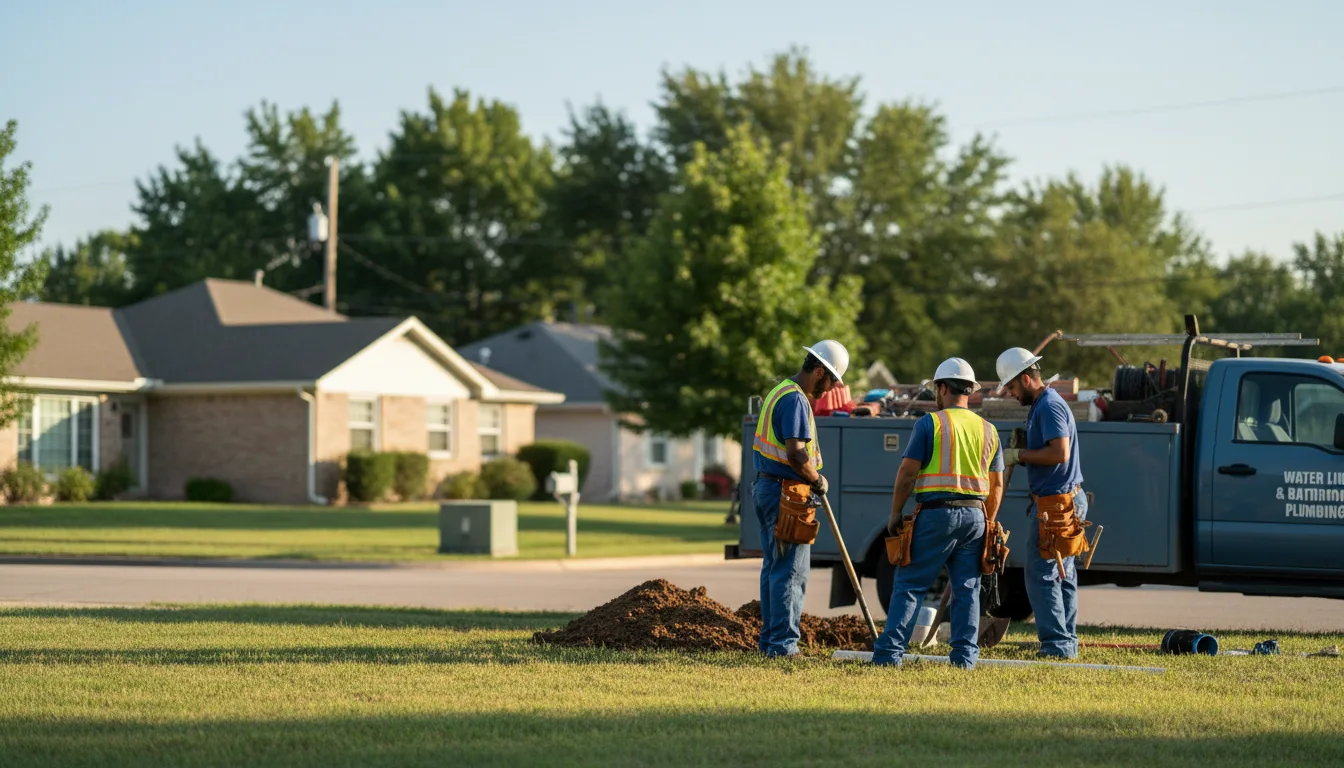 Residential water line and bathroom plumbing service in Millersport, OH